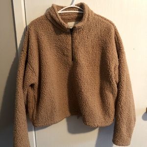Sherpa 1/4 zip sweater